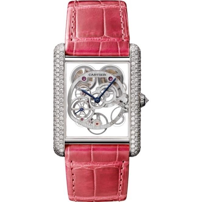 Cartier Women's HPI00705 Tank Pink Leather Watch