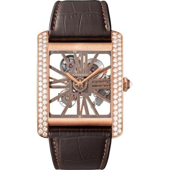 Cartier Men&#39;s HPI00715 Tank Brown Leather Watch