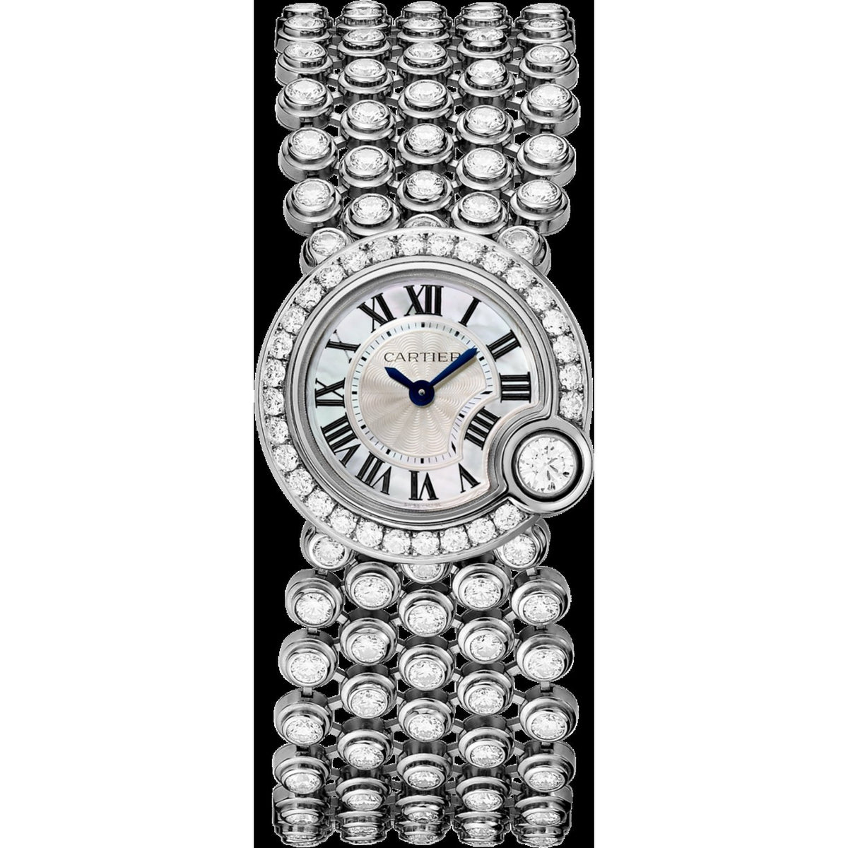 Cartier Women's HPI00756 Ballon Blanc White Gold-Tone 18K White Gold-Tone with Sets of Diamonds Watch