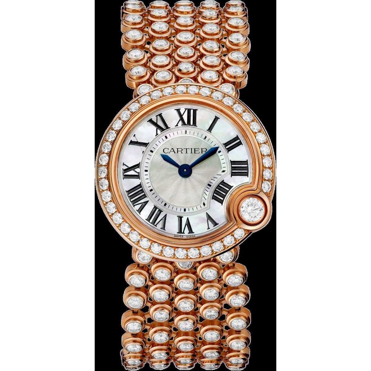 Cartier Women's HPI00759 Ballon Blanc Rose Gold-Tone 18K Rose Gold-Tone with Set of Diamonds Watch
