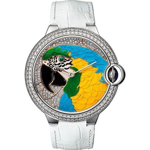 Cartier Men's HPI00769 d'Art Diamond White Leather Watch