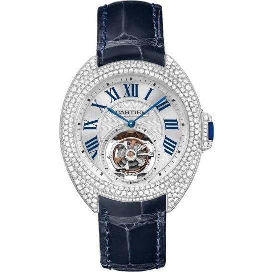 Cartier Women's HPI00933 Cle De Cartier Blue Leather Watch