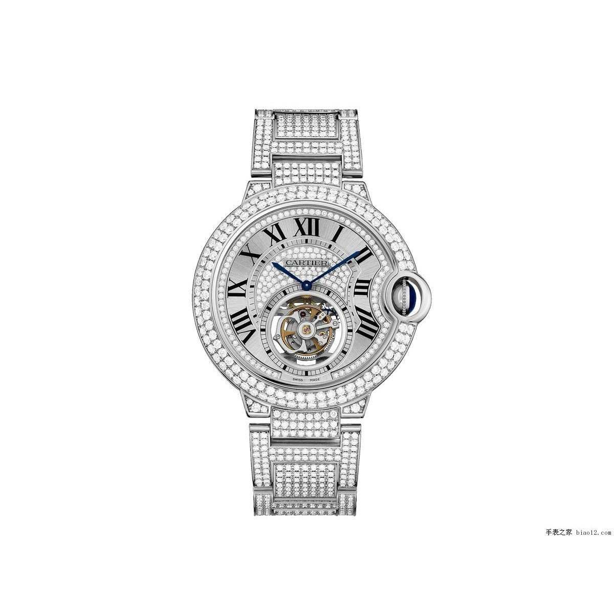 Cartier Women's HPI00963 Ballon Bleu Diamond White Gold-Tone Stainless Steel with Set of Brilliant-Cut Diamonds Watch