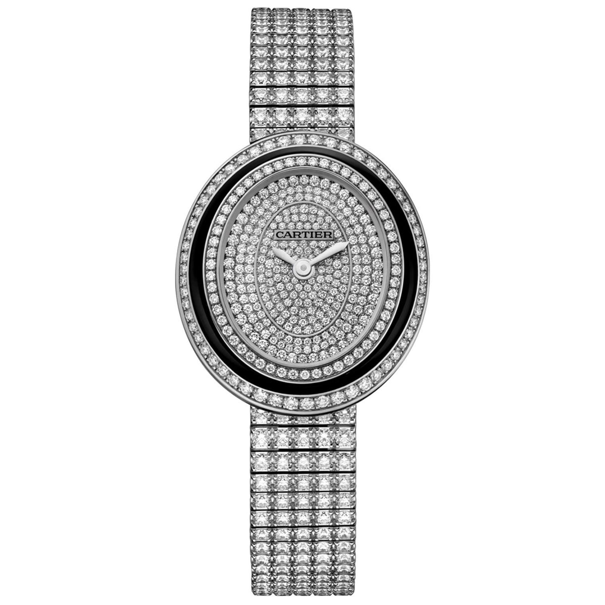 Cartier Women's HPI01049 Hypnose Diamond White Gold-Tone Stainless Steel with Set of Diamonds Watch