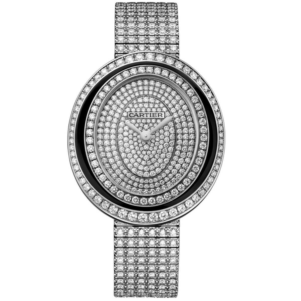 Cartier Women's HPI01050 Hypnose Diamond White Gold-Tone Stainless Steel with Set of Diamonds Watch