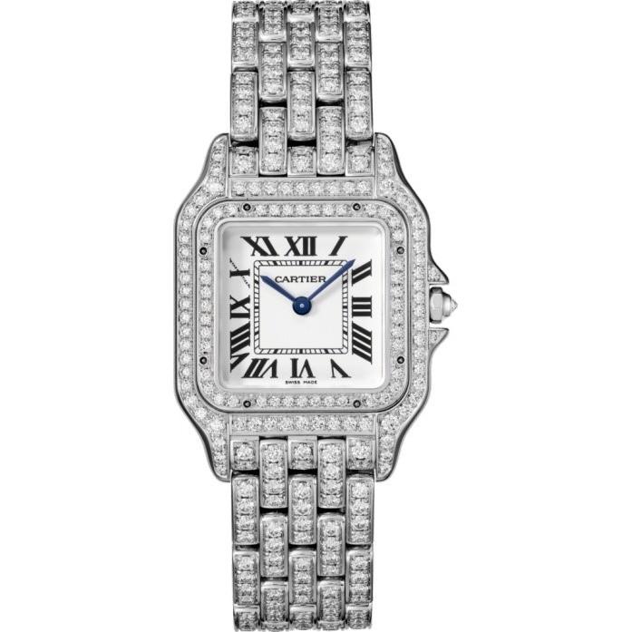 Cartier Women's HPI01130 Panthere De Cartier Rhodiumized 18K White Gold-Tone with Diamonds Watch