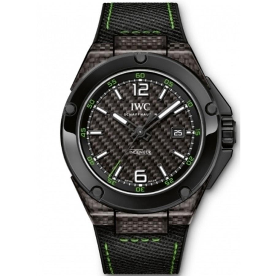 IWC Men&#39;s IW322404 Ingrenieur Black Rubber with Green Nylon Thread Watch