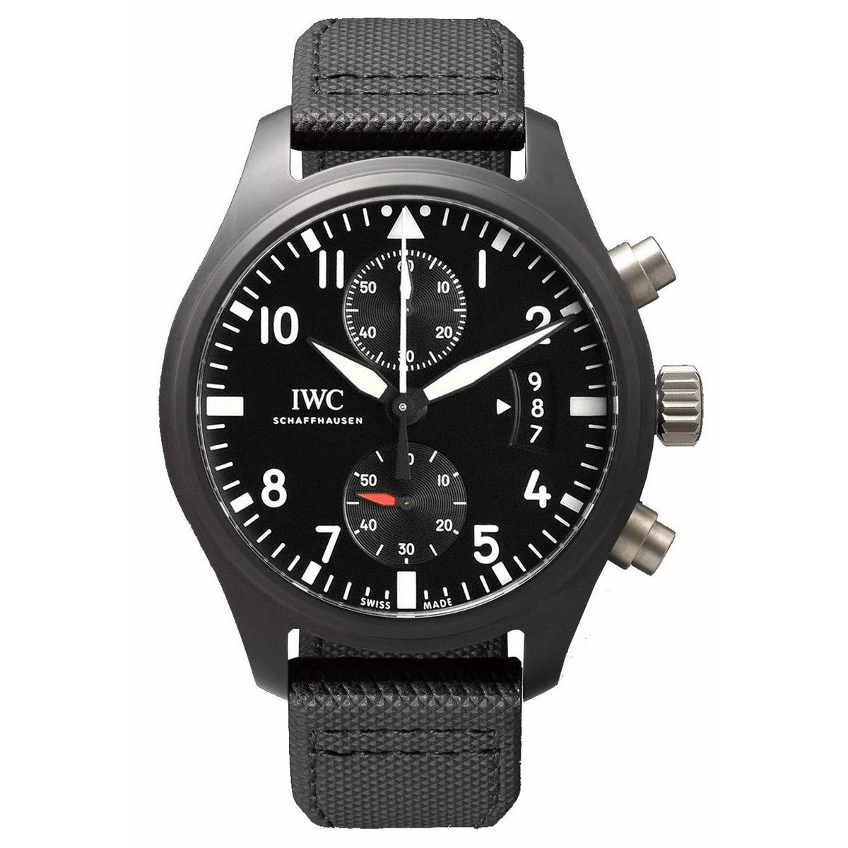 IWC Men&#39;s IW388007 Pilot Chronograph Black Fabric Watch