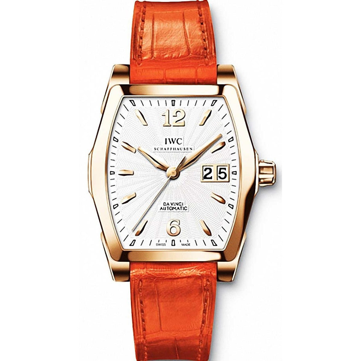 IWC Men's IW452307 Da Vinci Orange Leather Watch