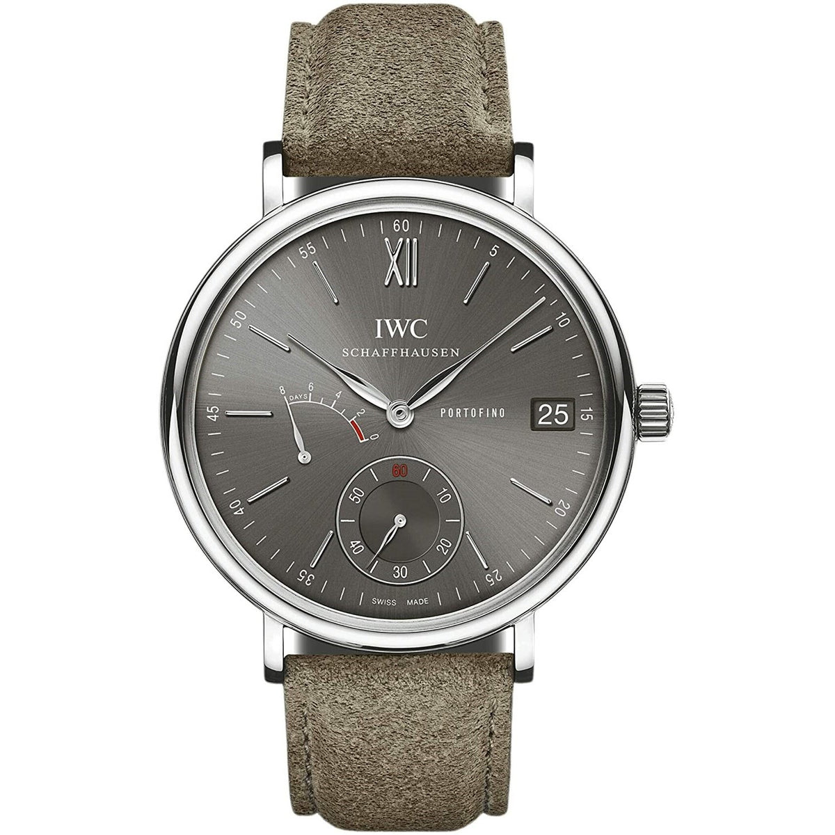 IWC Men's IW510115 Portofino Black Leather Watch