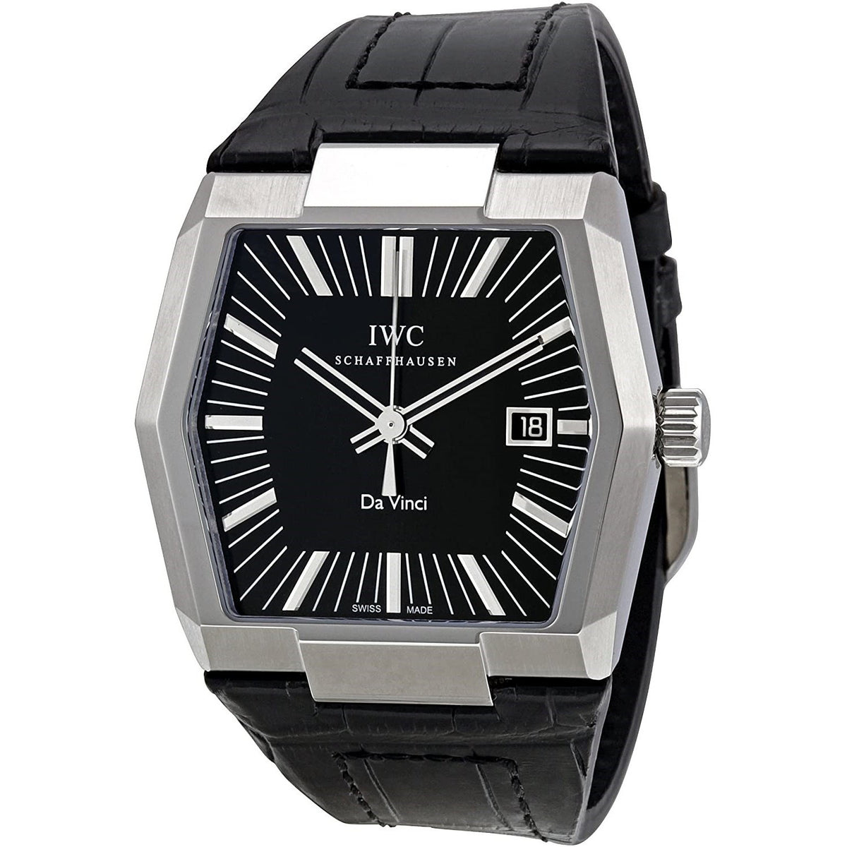 IWC Men's IW546101 Da Vinci Vintage Black Leather Watch