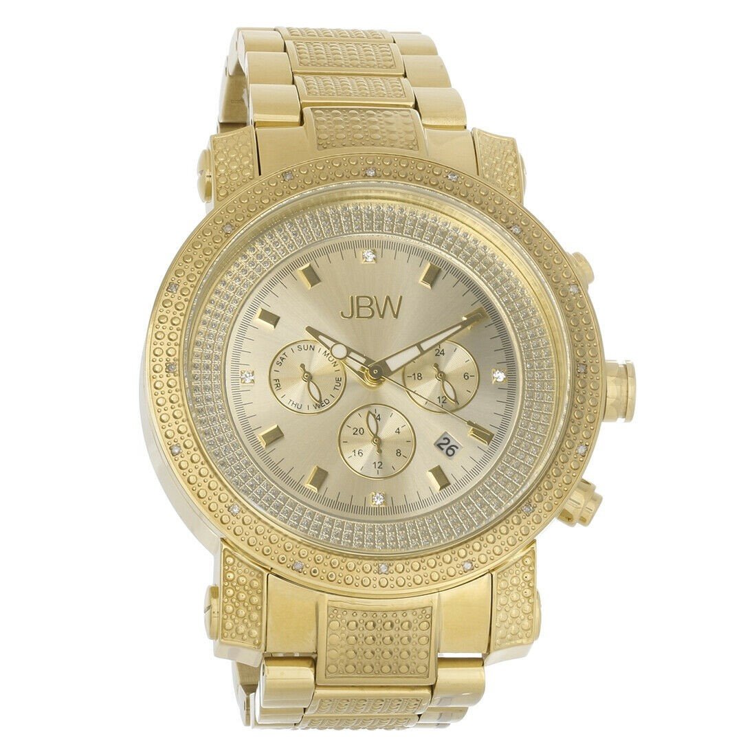 JBW Men&#39;s JB-8102-F Victor Gold-Tone Stainless Steel Watch