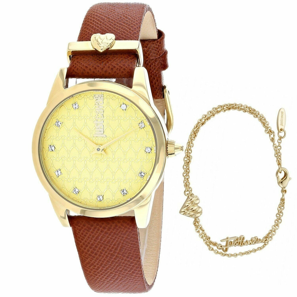 Just Cavalli Women&#39;s JC1L010L0525 Vale Brown Leather Watch