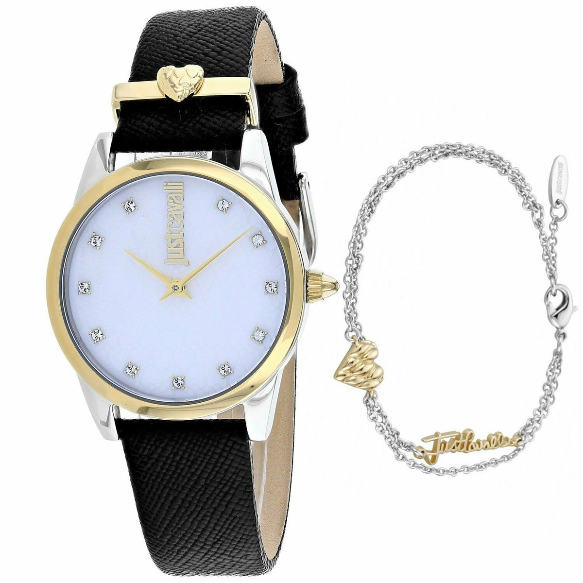 Just Cavalli Women's JC1L010L0545 Vale Black Leather Watch