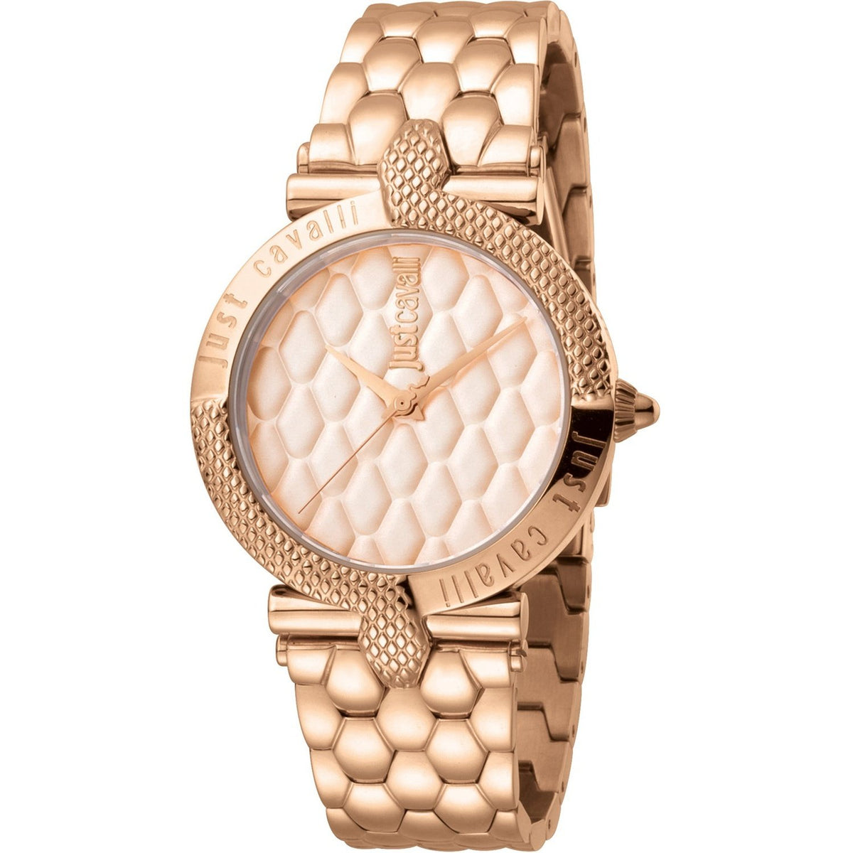 Just Cavalli Women&#39;s JC1L047M0075 Carattere Rose Gold-Tone Stainless Steel Watch
