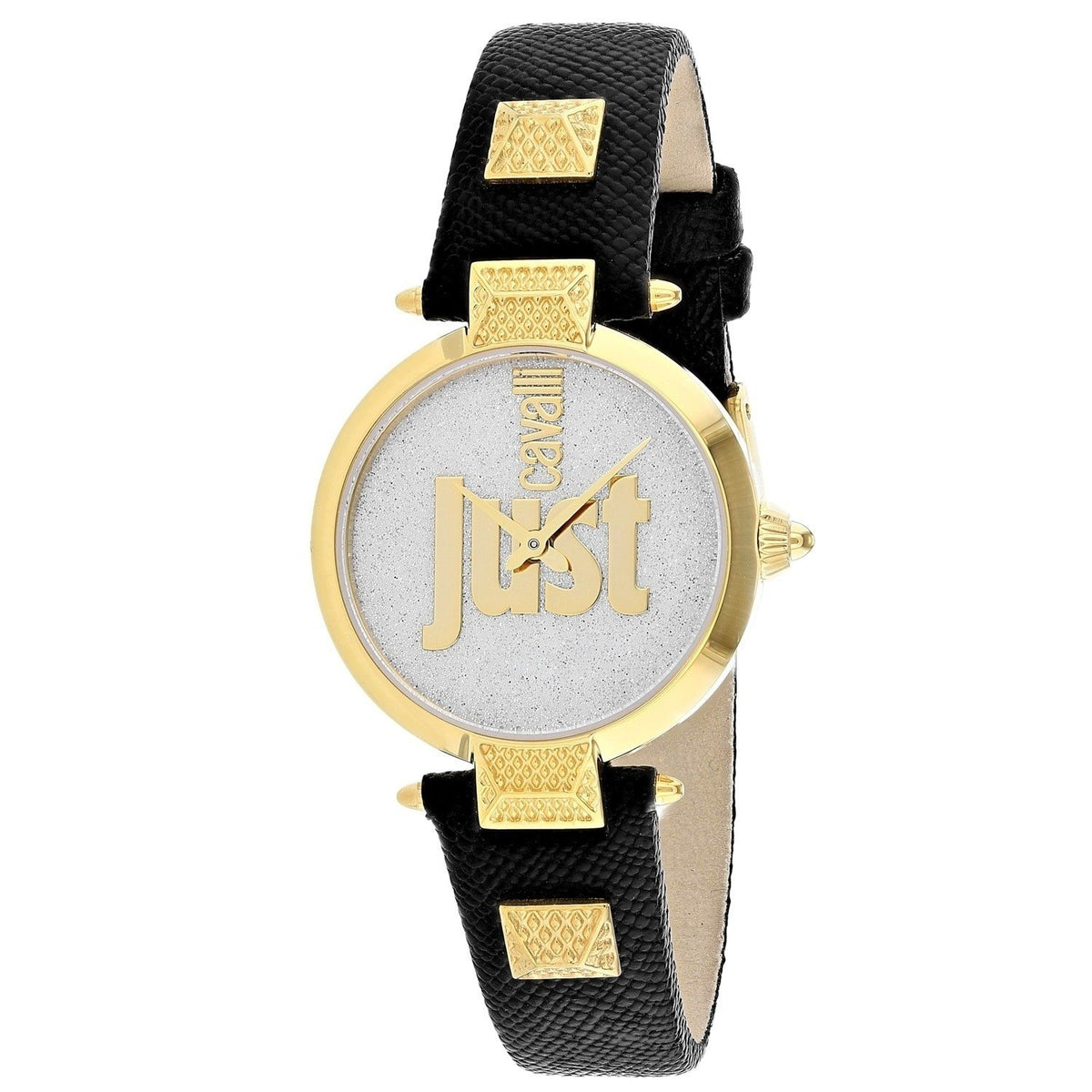 Just Cavalli Women&#39;s JC1L076L0055 Just Mio Black Leather Watch