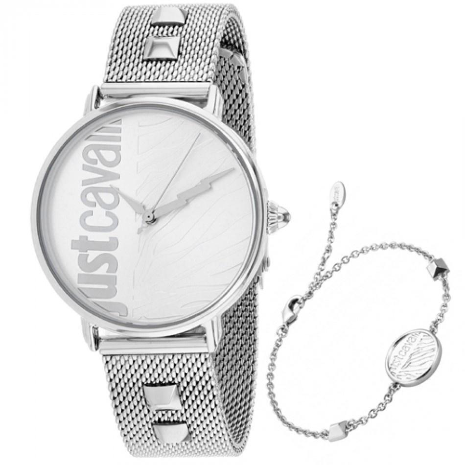 Just Cavalli Women&#39;s JC1L077M0055 Zebra Stainless Steel Watch