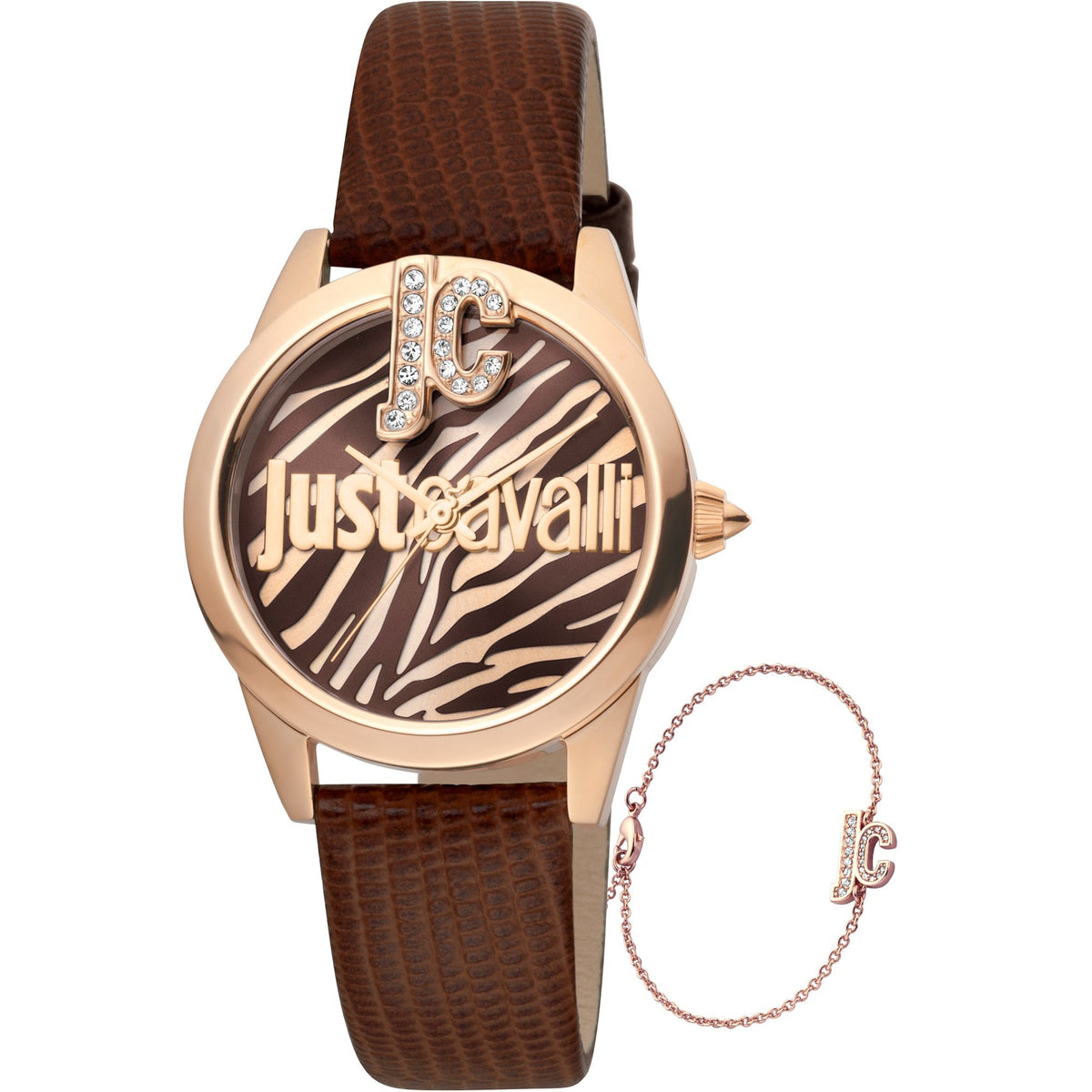 Just Cavalli Women's JC1L099L0035 Just Trama Brown Leather Watch