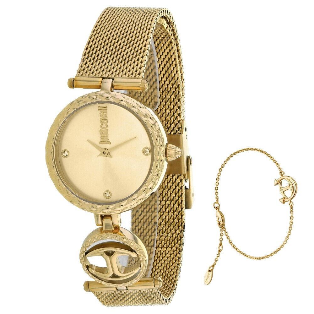 Just Cavalli Women&#39;s JC1L103M0065 Mini Gold-Tone Stainless Steel Watch