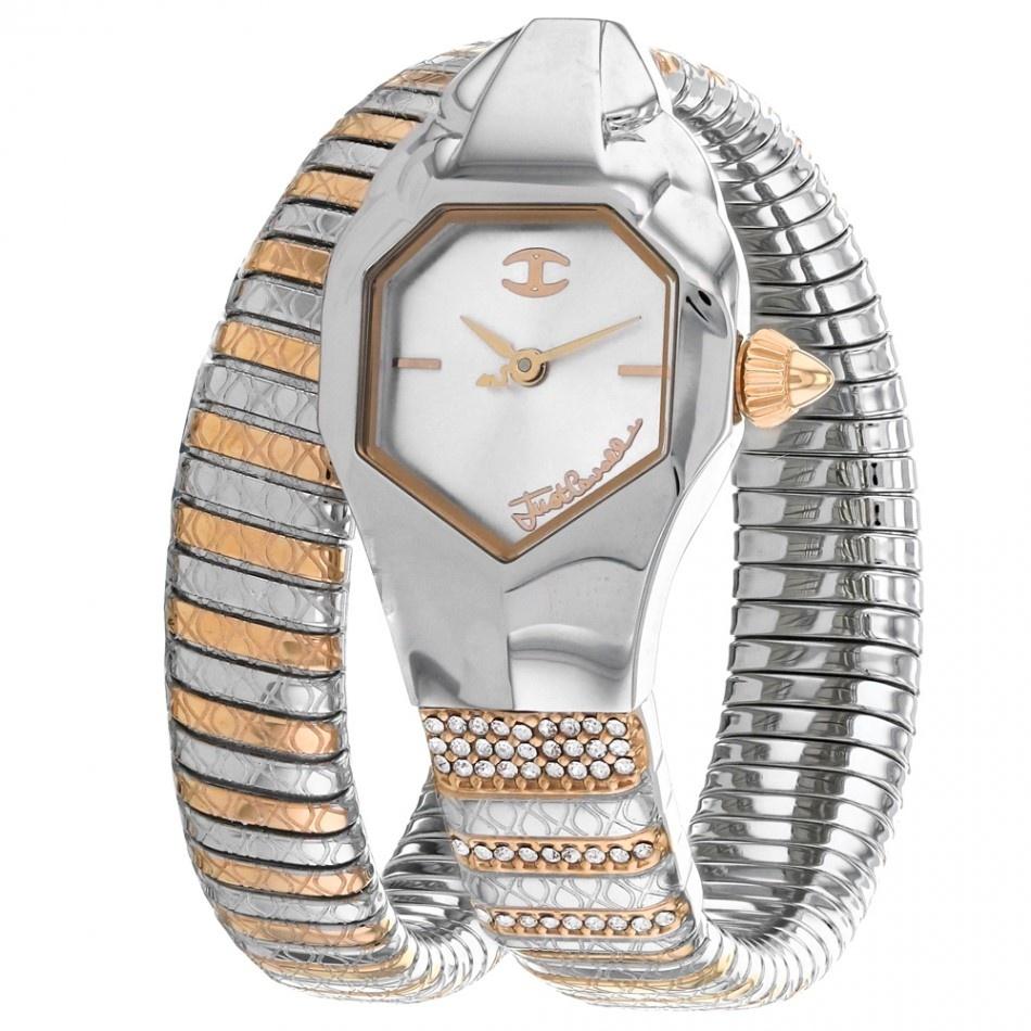 Just Cavalli Women&#39;s JC1L113M0055 Glam Snake Two-Tone Stainless Steel Watch