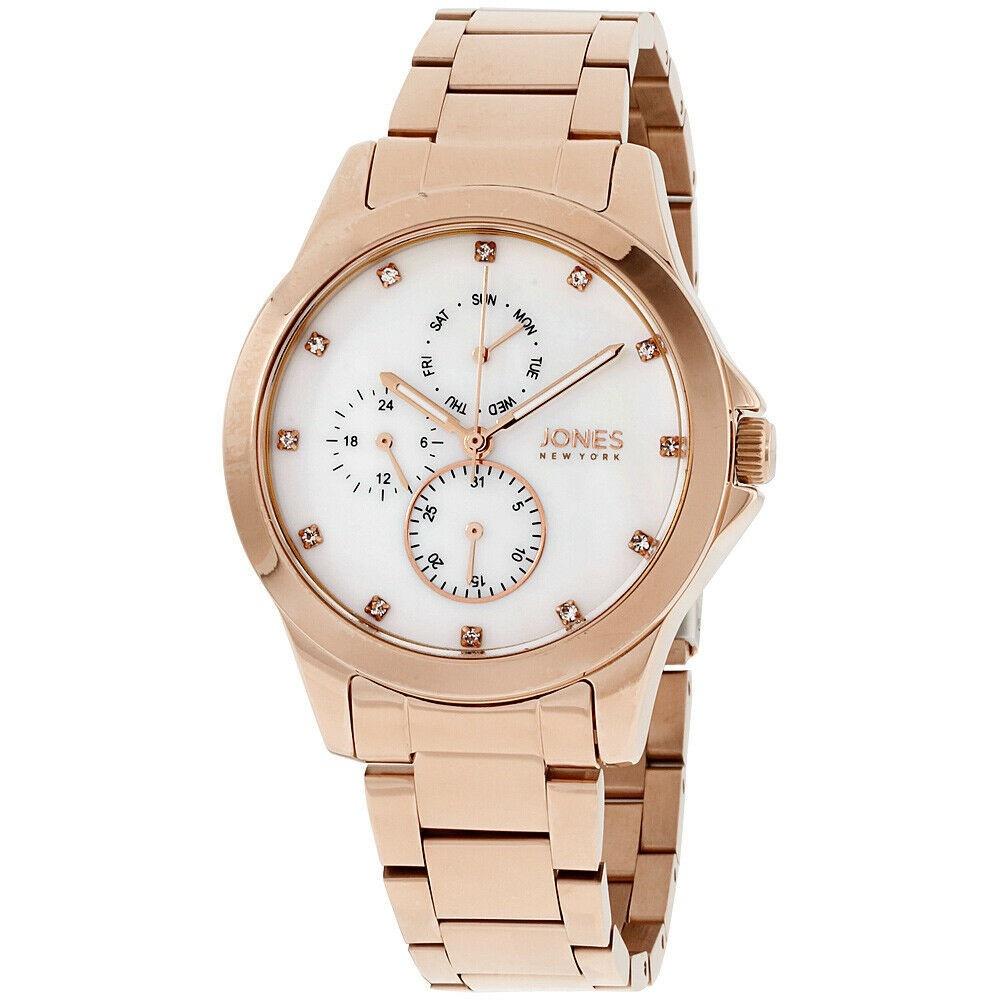 Jones New York Women's JNC11692R528-524 Jones New York Rose Gold-Tone Stainless Steel Watch