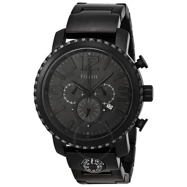 Fossil Men's JR1303 Gage Plated Chronograph Black Stainless Steel Watch