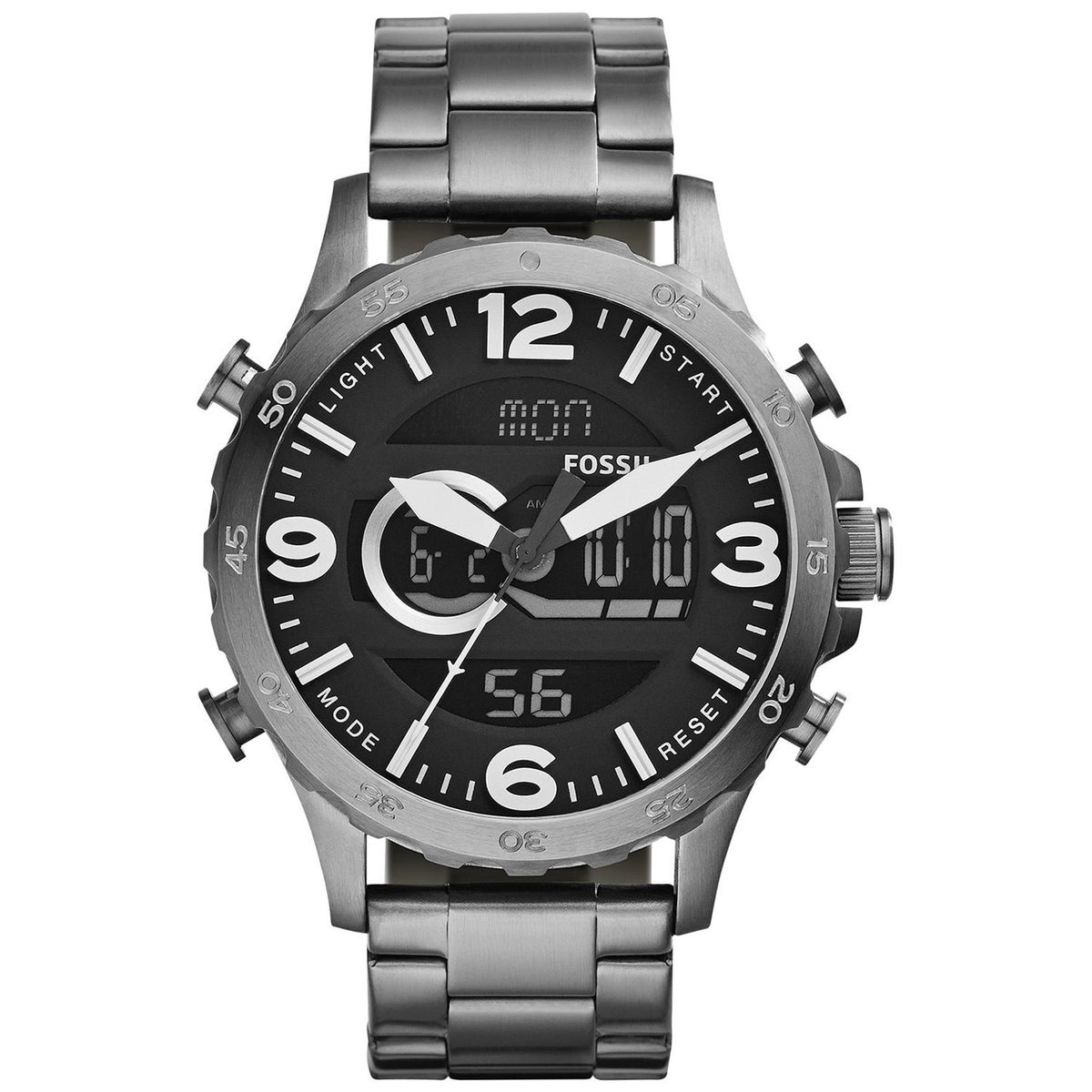 Fossil Men's JR1491 Nate Black Stainless Steel Watch