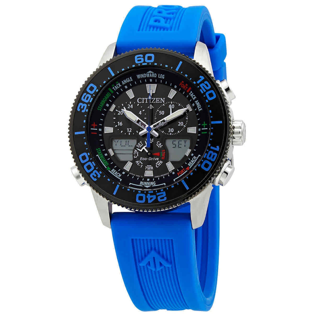 Citizen Men's JR4068-01E Promaster Sailhawk Chronograph Blue Rubber Watch