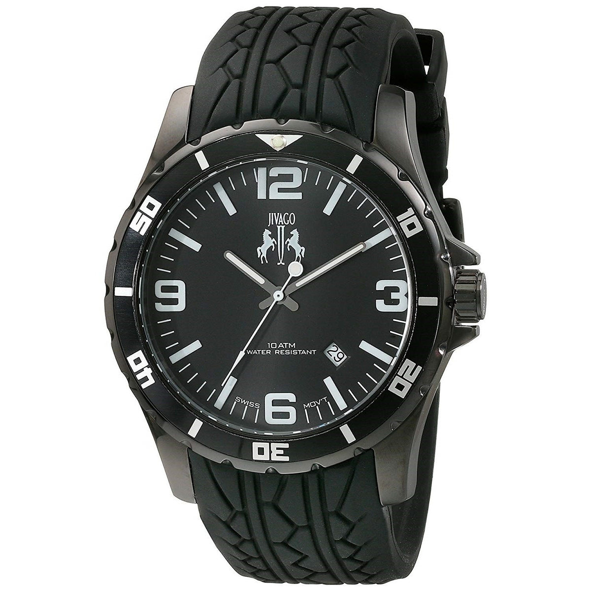 Jivago Men&#39;s JV0110 Ultimate Black Silicone Watch