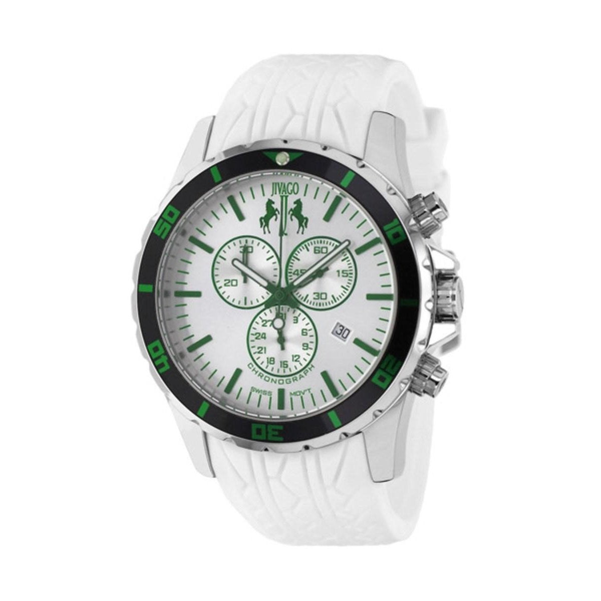 Jivago Men&#39;s JV0126 Ultimate Chronograph White Silicone Watch