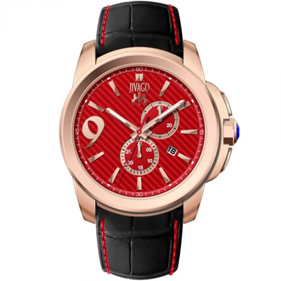 Jivago Men's JV1514 Gliese Black Leather Watch