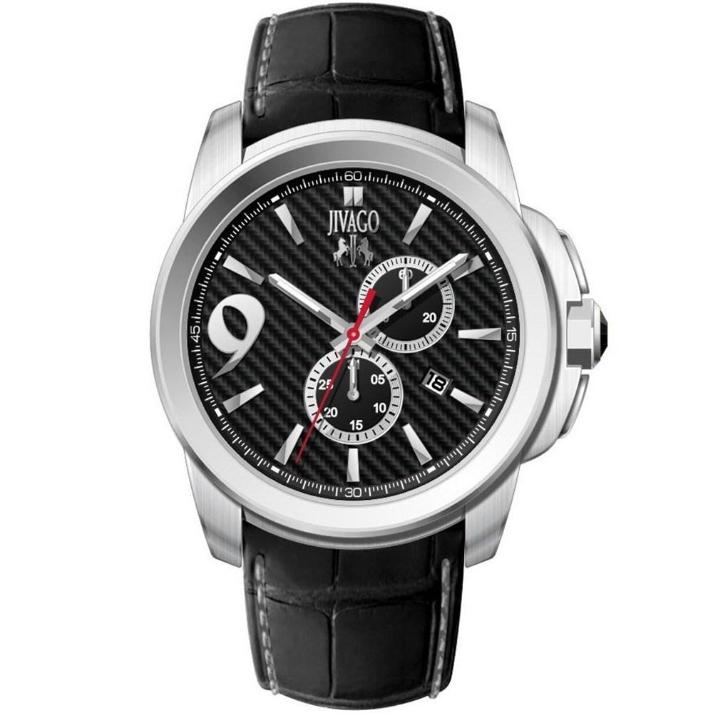 Jivago Men's JV1517 Gliese Black Leather Watch