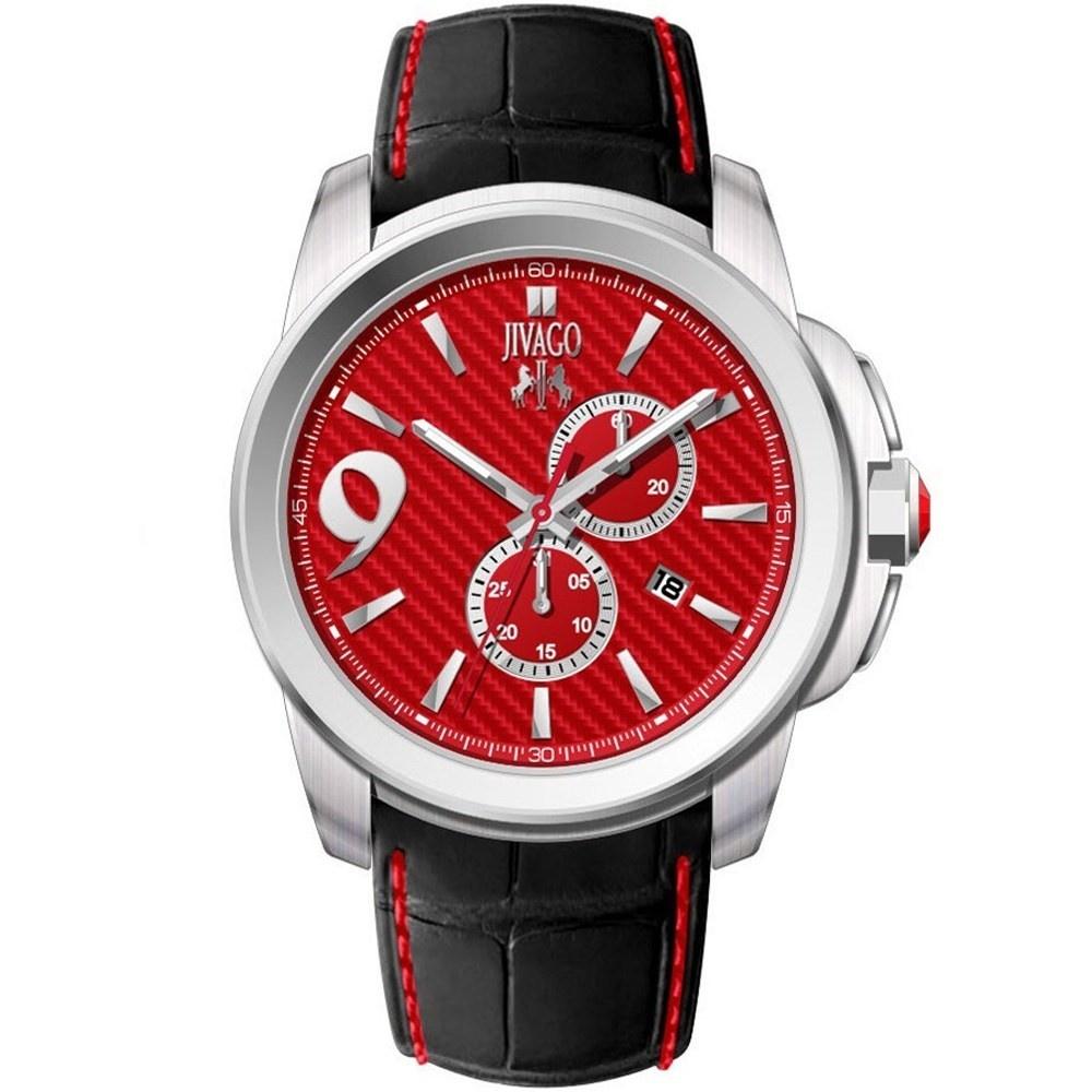 Jivago Men's JV1519 Gliese Black Leather Watch