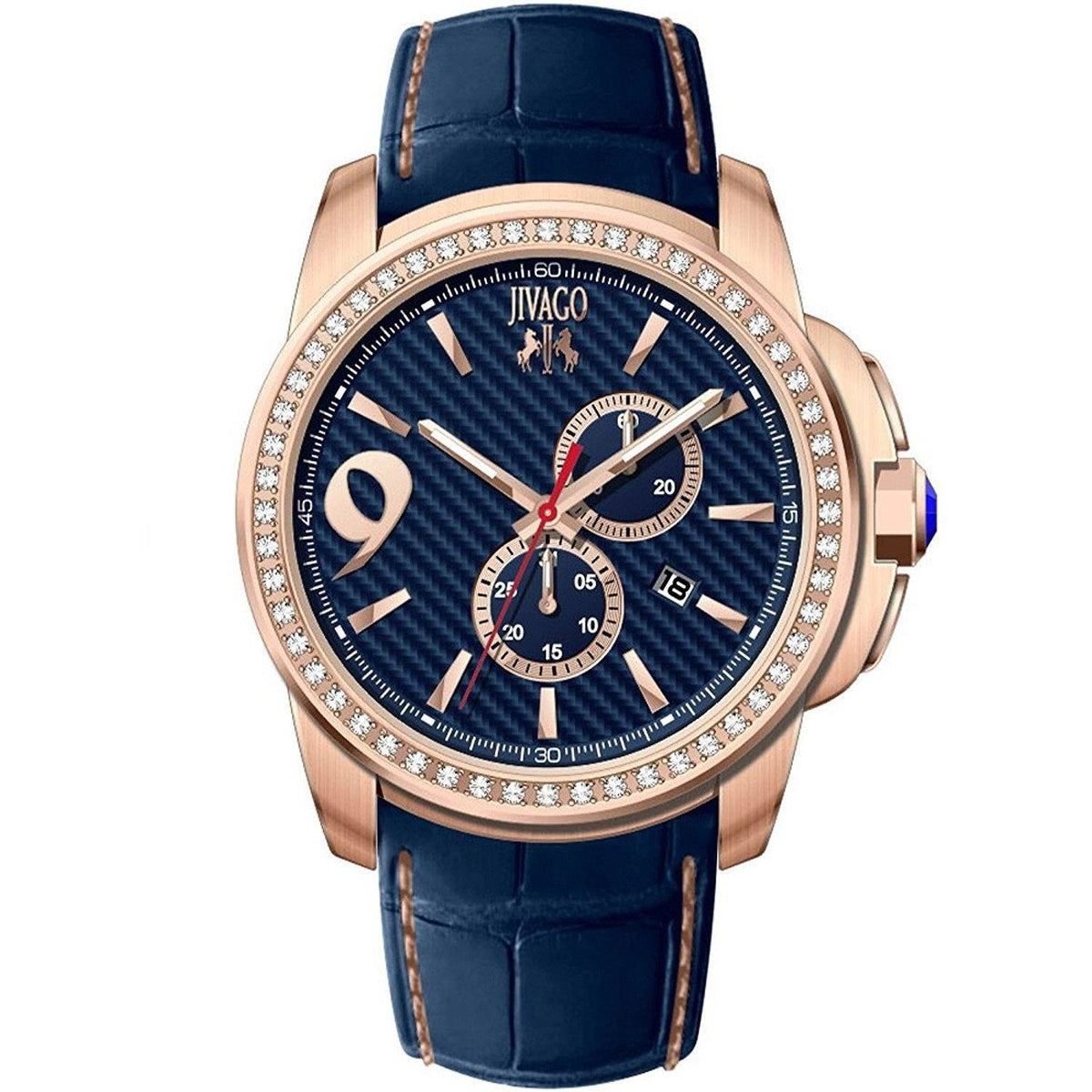 Jivago Men's JV1533 Gliese Blue Leather Watch