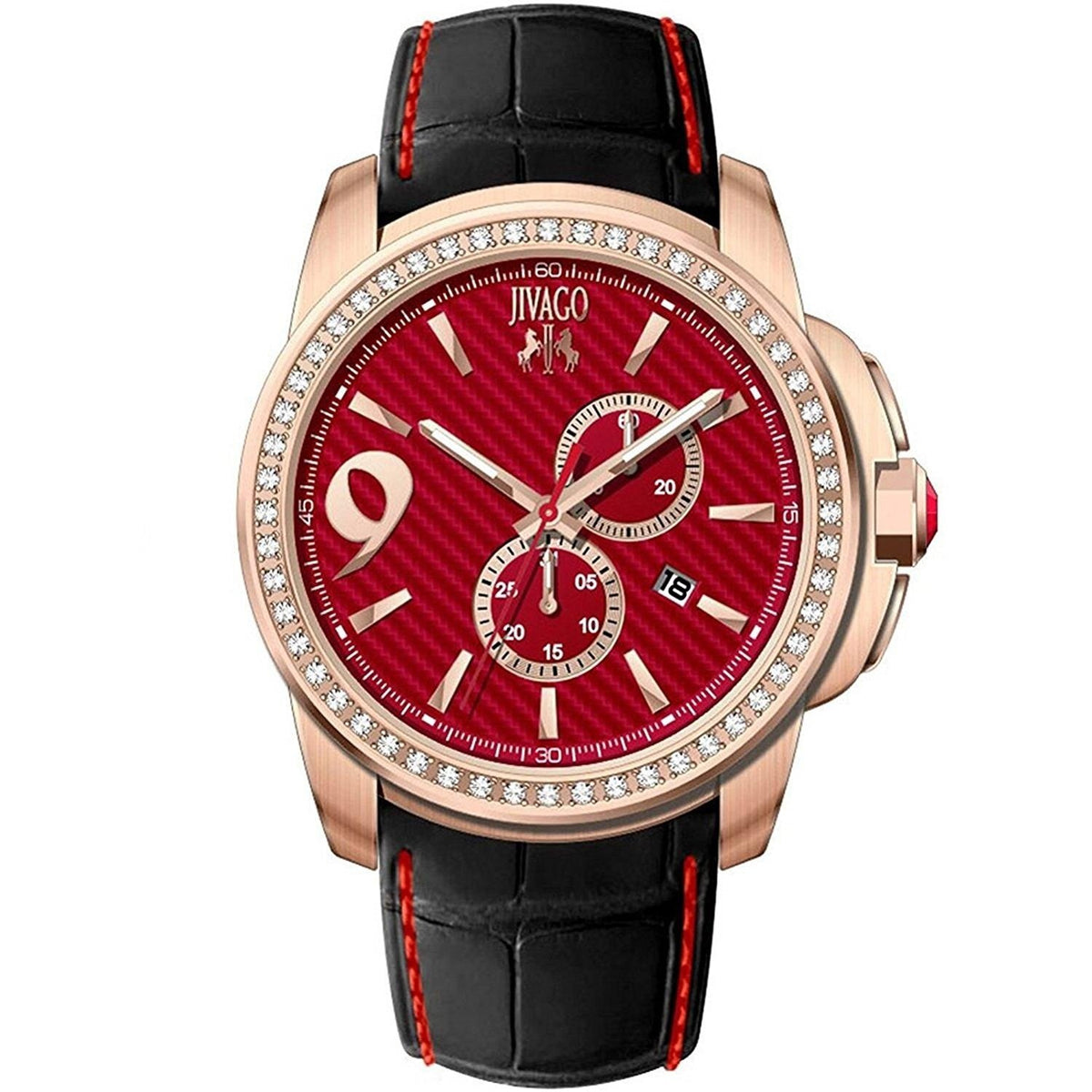 Jivago Men's JV1534 Gliese Black Leather Watch