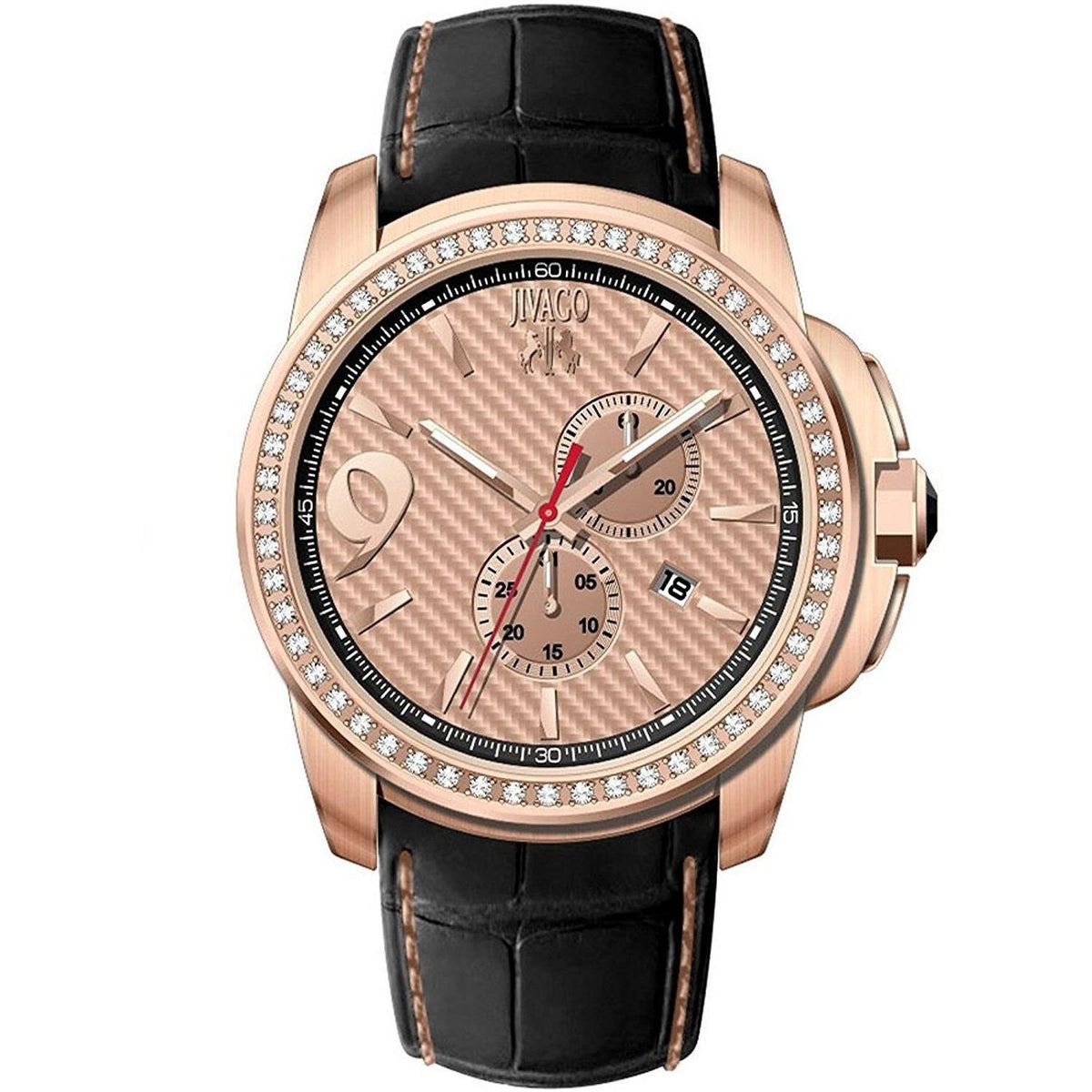 Jivago Men's JV1535 Gliese Black Leather Watch