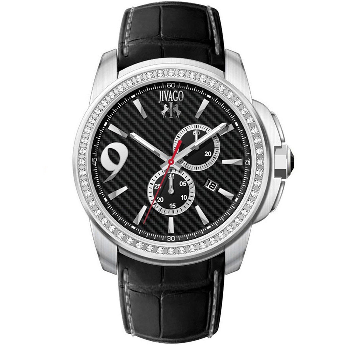 Jivago Men's JV1537 Gliese Black Leather Watch