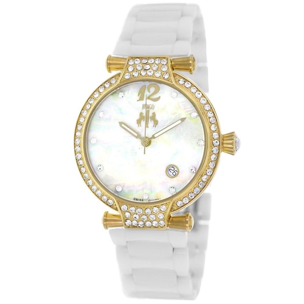 Jivago Women's JV2217 Bijoux Crystal White Ceramic Watch