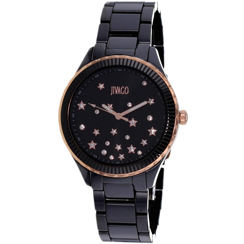 Jivago Women's JV2413 Sky Crystal Black Ceramic Watch