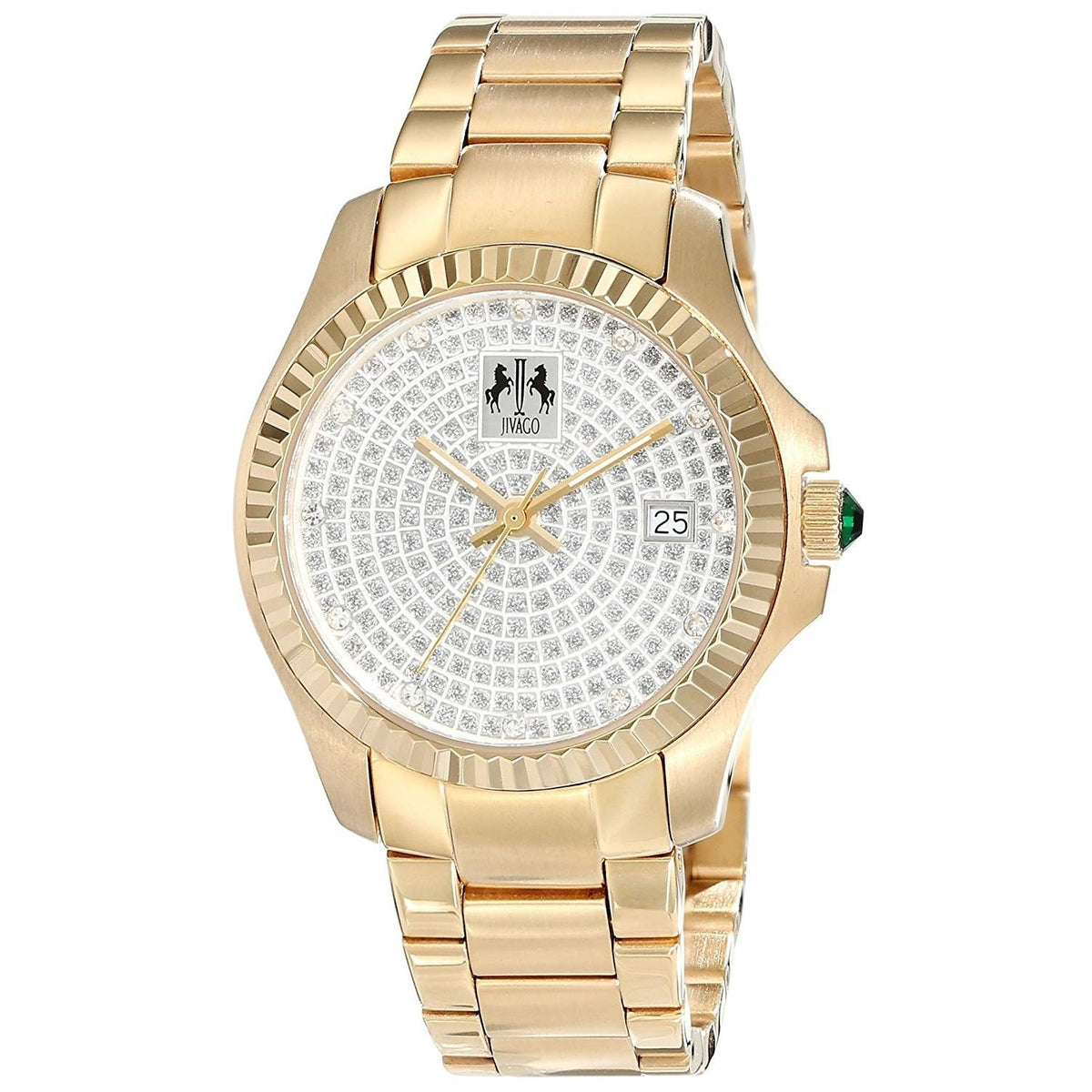 Jivago Women&#39;s JV3214 Jolie Crystal Gold-Tone Stainless Steel Watch