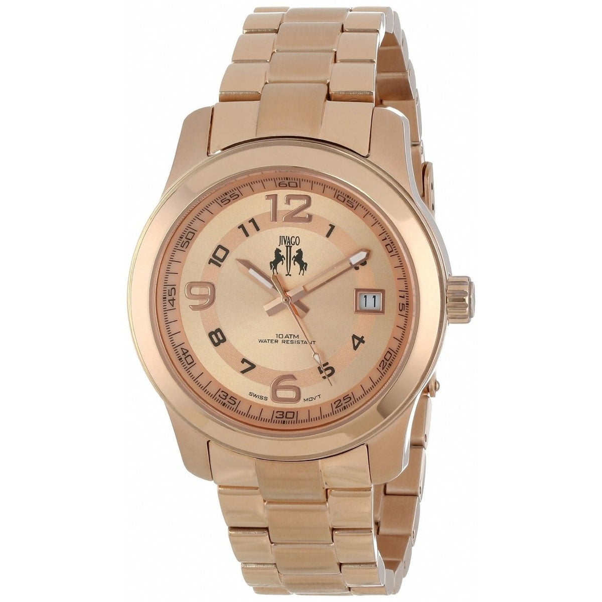 Jivago Women&#39;s JV5214 Infinity Rose Gold-Tone Stainless Steel Watch