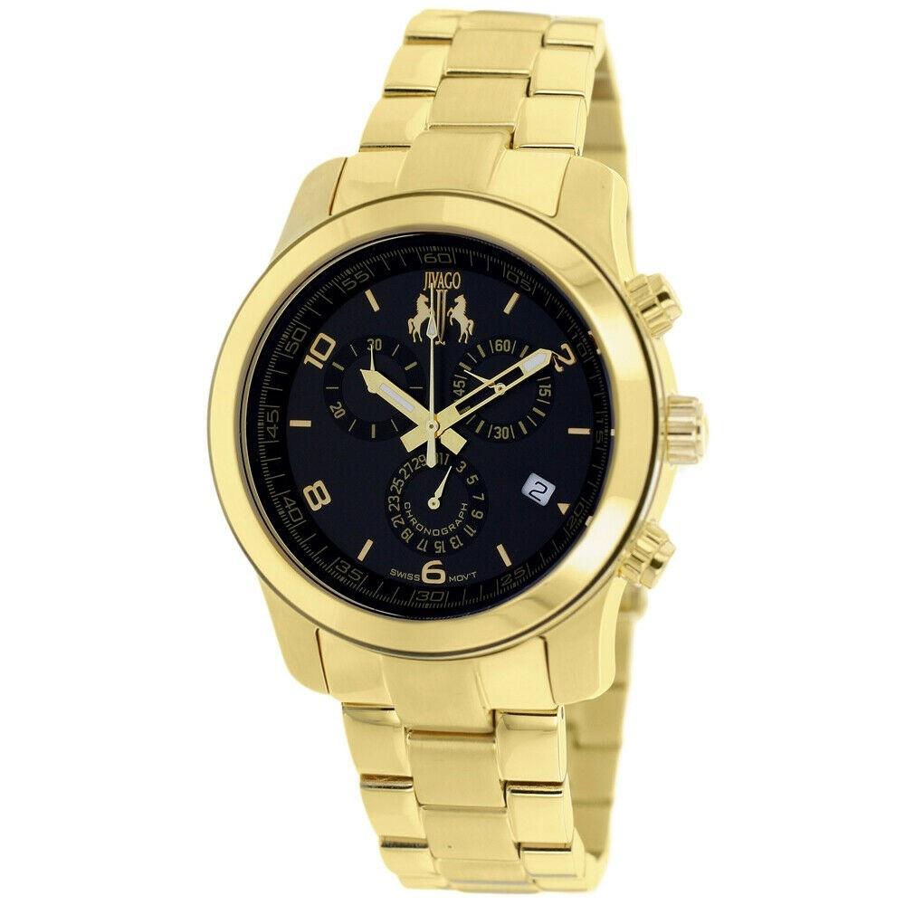 Jivago Women&#39;s JV5223 Infinity  Chronograph Gold-Tone Stainless Steel Watch