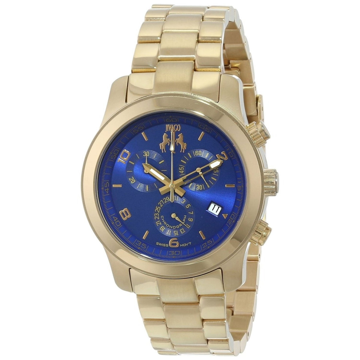 Jivago Women&#39;s JV5227 Infinity Chronograph Gold-Tone Stainless Steel Watch
