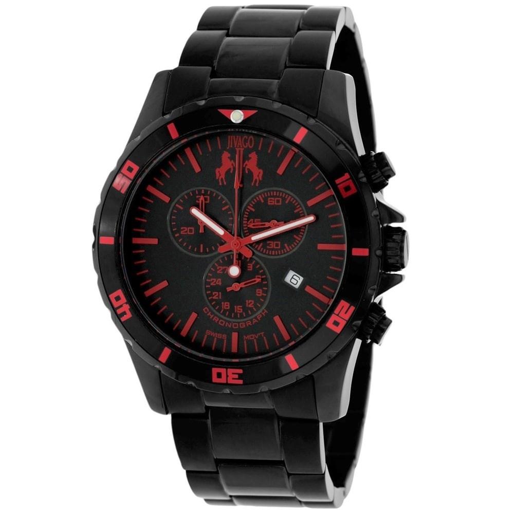 Jivago Men's JV6126 Ultimate Chronograph Black Stainless Steel Watch