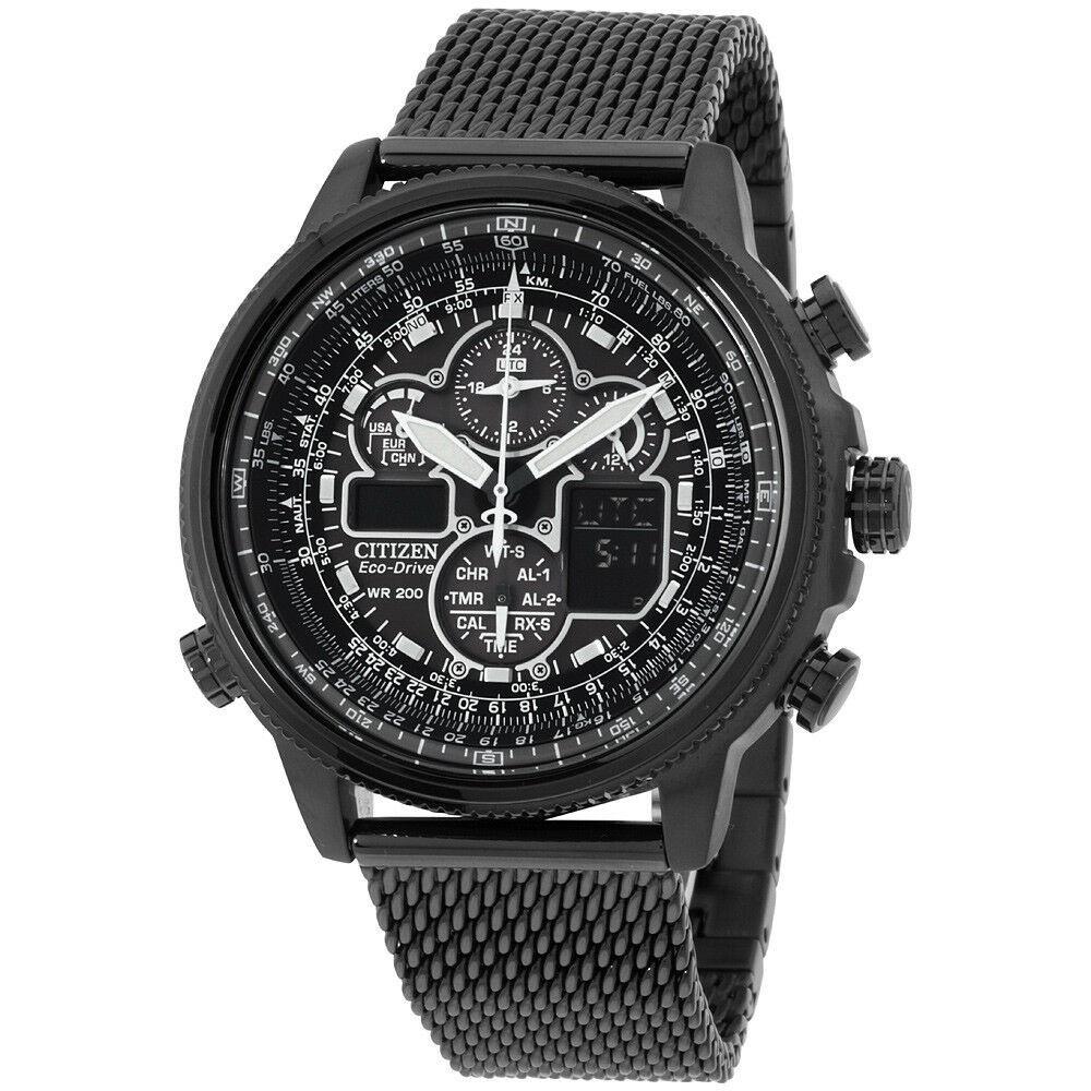Citizen Men&#39;s JY8037-50E Promaster Chronograph Black Stainless Steel Watch