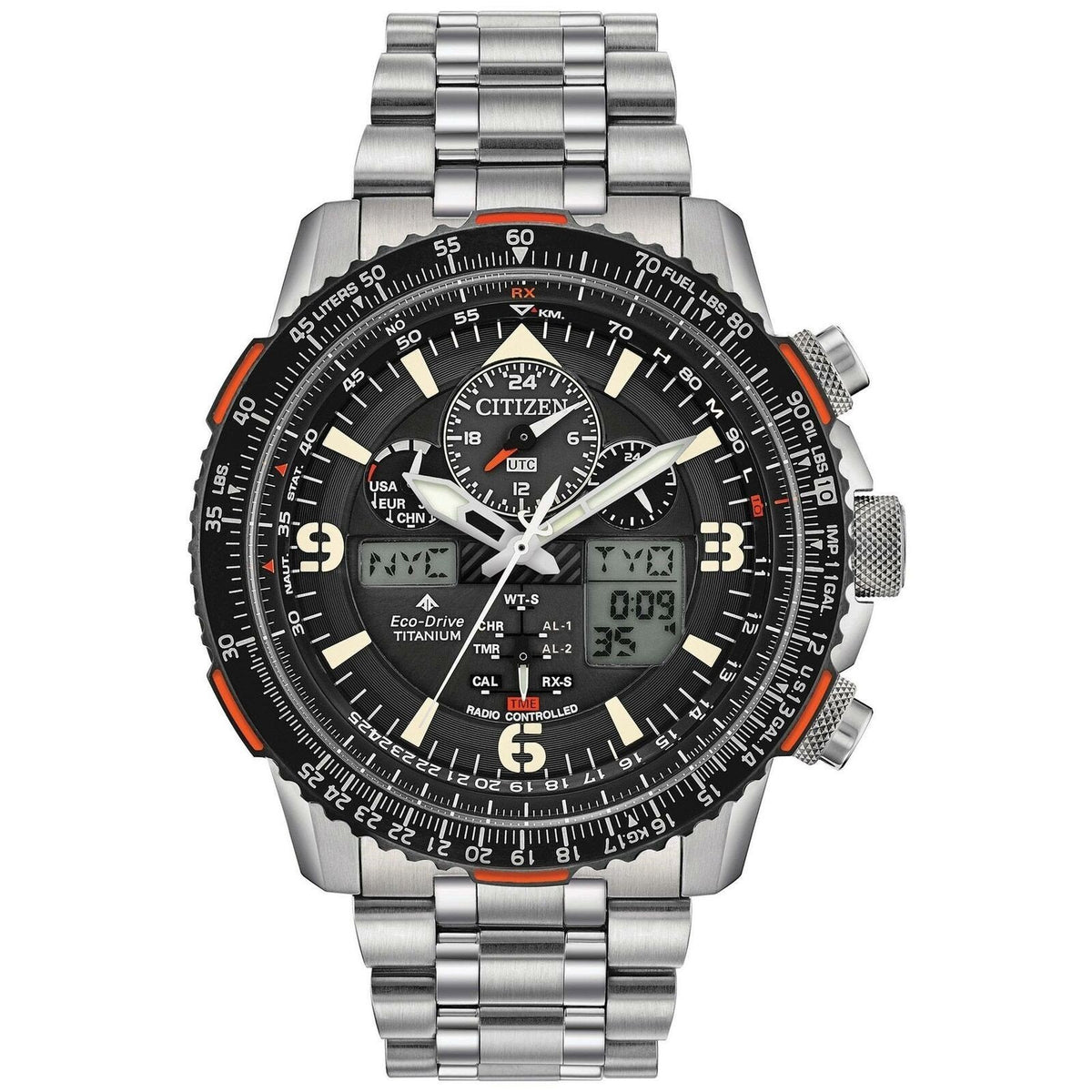 Citizen Men&#39;s JY8108-53E Promaster Skyhawk A-T Chronograph Stainless Steel Watch