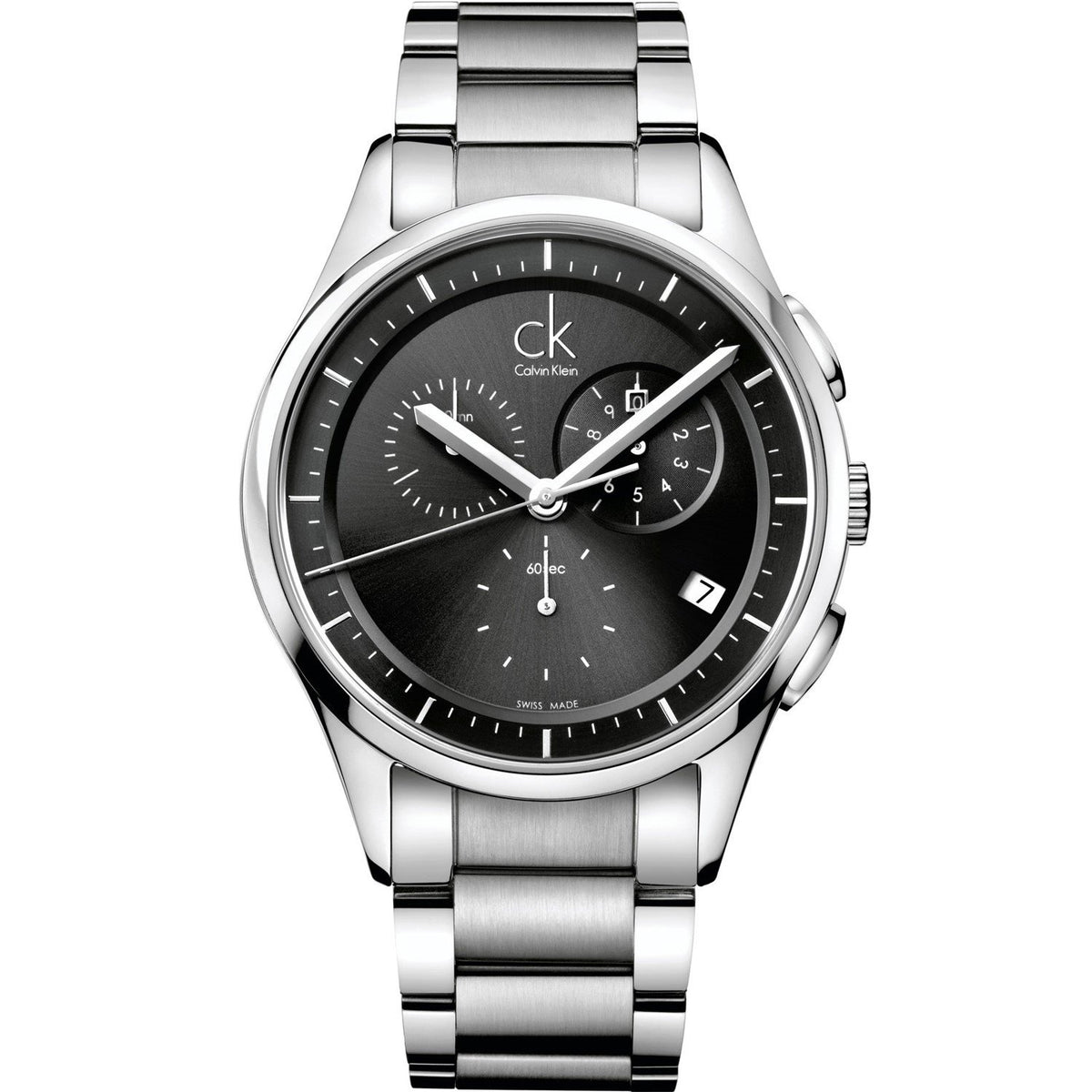Calvin Klein Men's K2A27107 Basic Chronograph Automatic Black Stainless Steel Watch