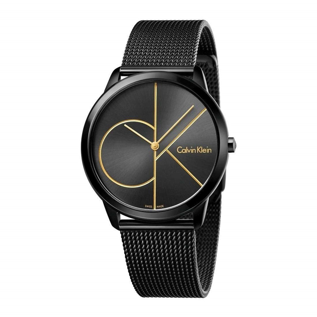 Calvin Klein Unisex K3M214X1 Minimal Black Stainless Steel Watch