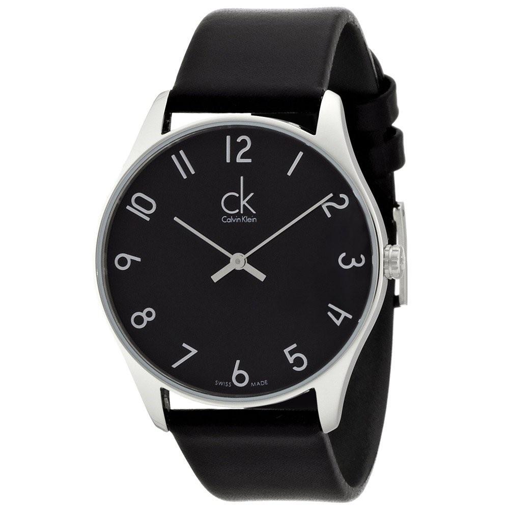 Calvin Klein Men&#39;s K4D211CX Classic Black Leather Watch