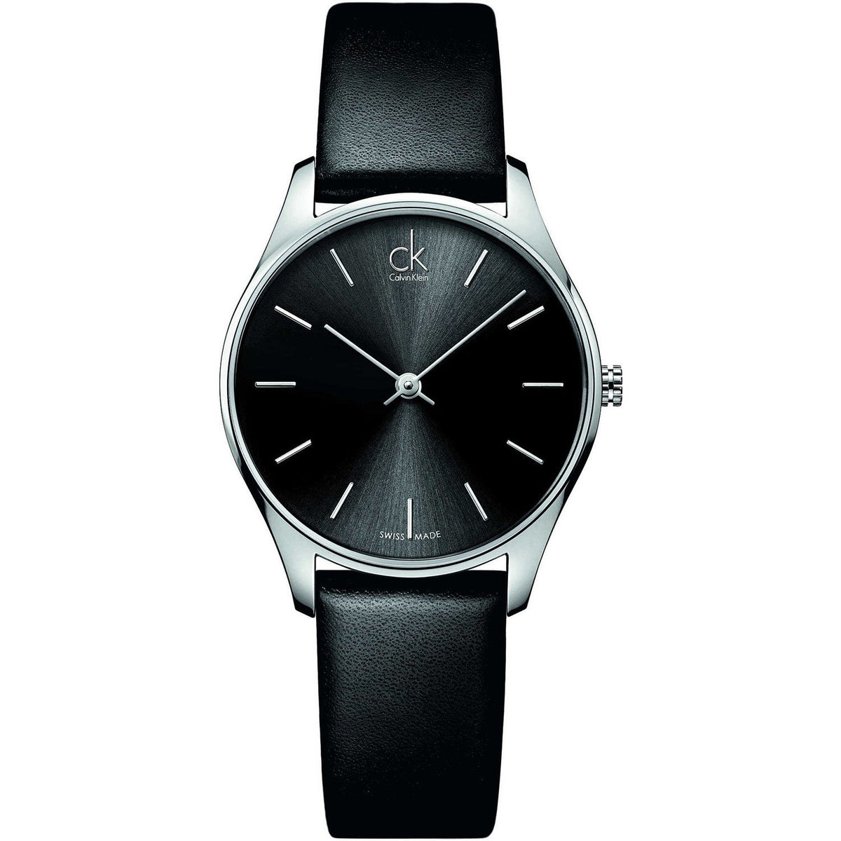 Calvin Klein Women&#39;s K4D221C1 Classic Black Leather Watch
